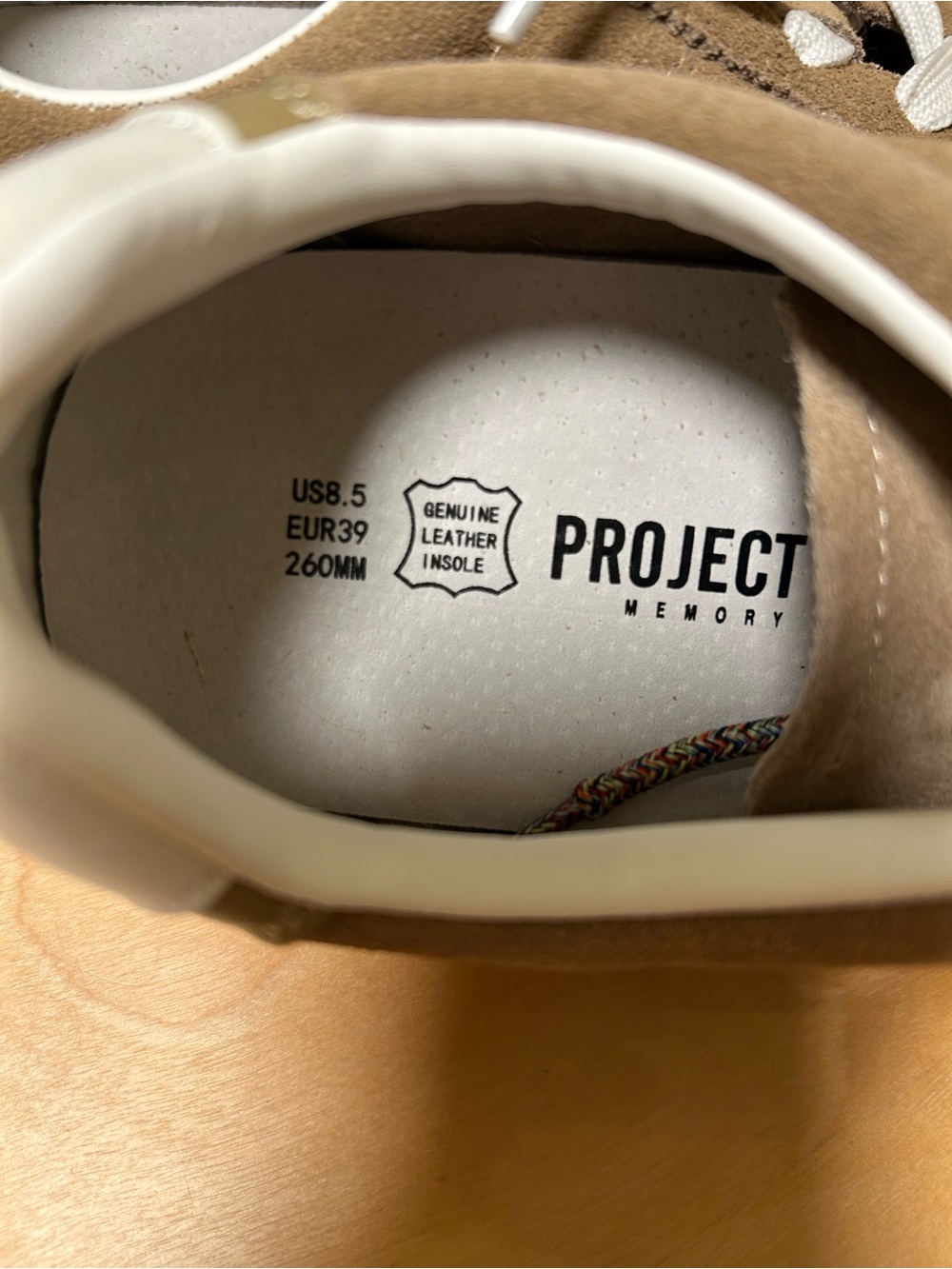 Project Cloud Women's Suede Athletic Sneakers in Taupe with White Laces - Picture 2 of 7